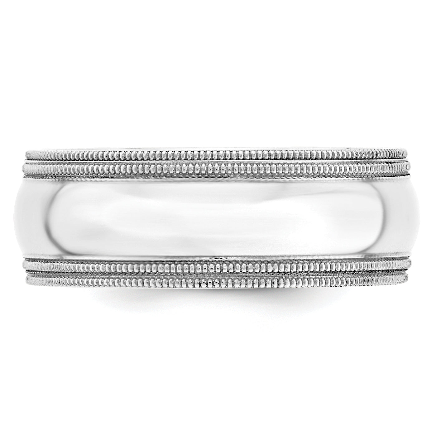 10k Yellow Or White Gold Double Milgrain Comfort Fit Wedding Band