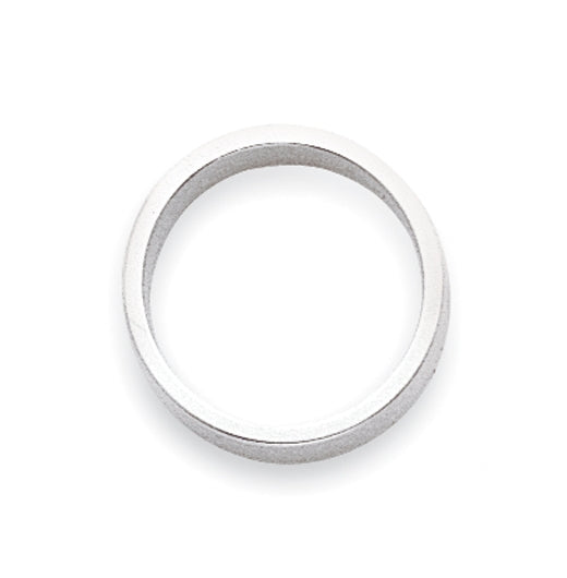 14k White Gold 2mm Lightweight Flat Wedding Band Size 4.5