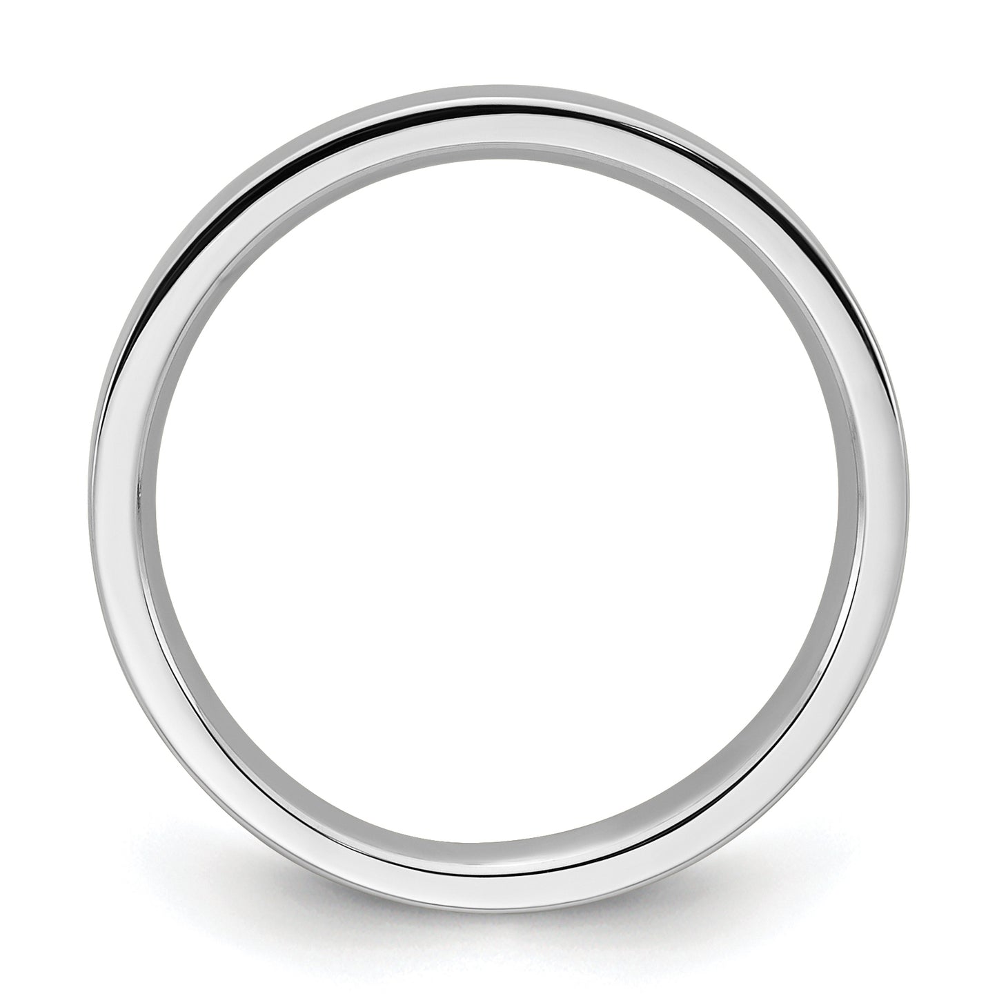 14k White Gold 3mm Standard Weight Flat Comfort Fit Wedding Band Size 5