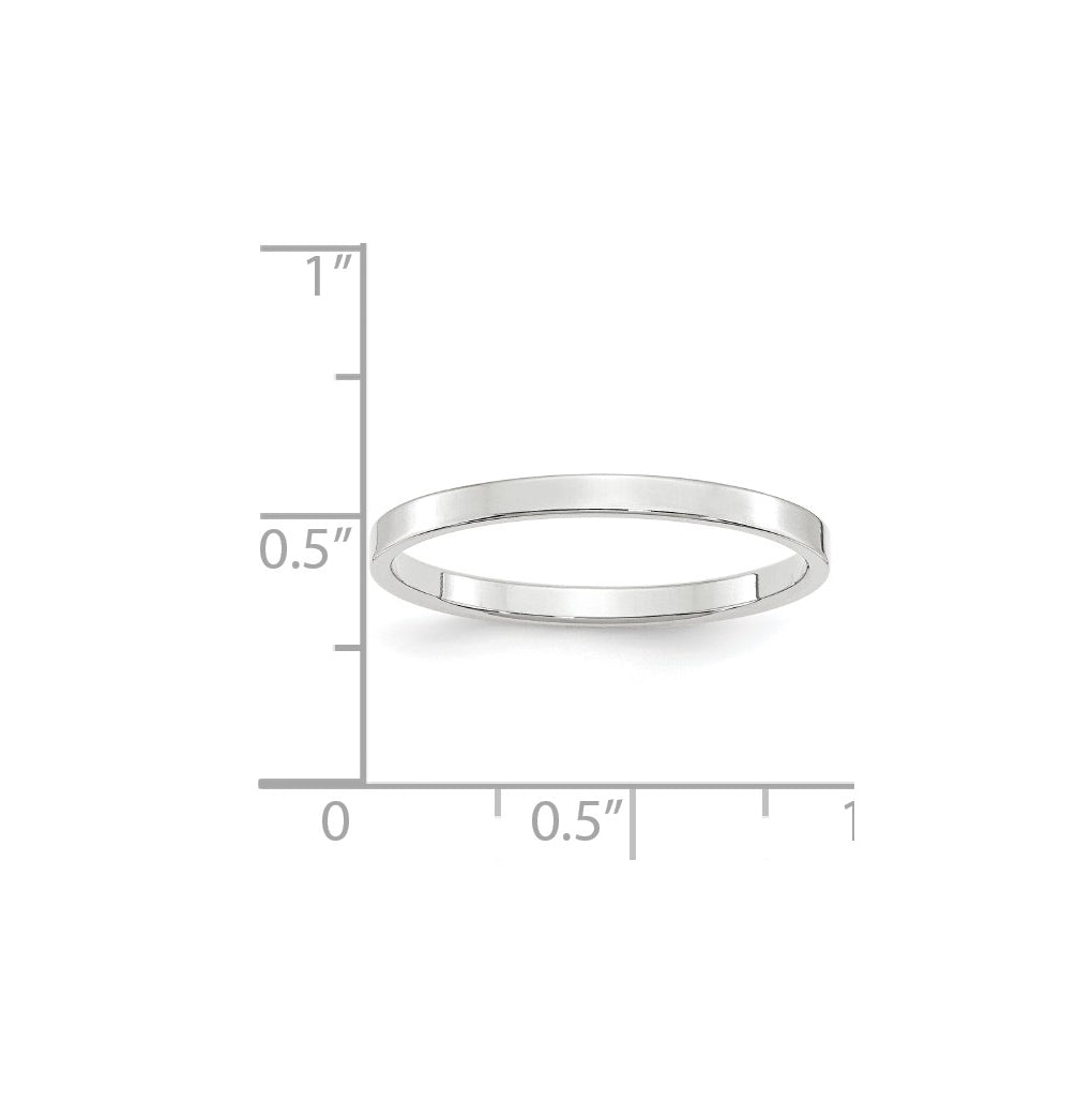 10k Yellow Or White Or Rose Gold Lightweight Flat Wedding Band