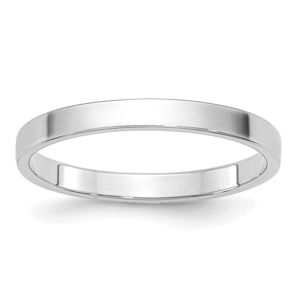 14k Yellow Or White Or Rose Gold Lightweight Flat Wedding Band