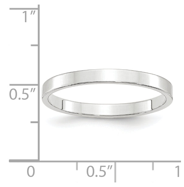10k Yellow Or White Or Rose Gold Lightweight Flat Wedding Band