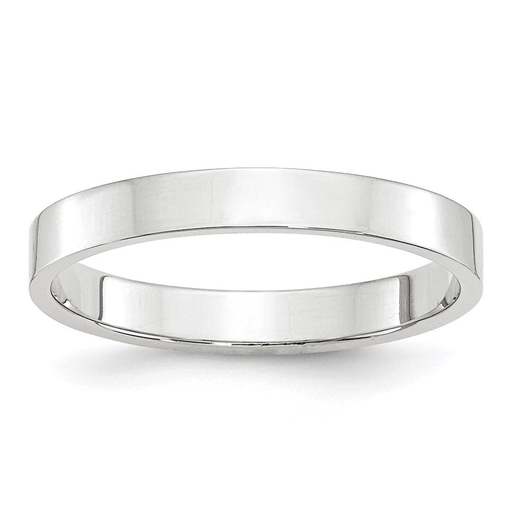 10k Yellow Or White Or Rose Gold Lightweight Flat Wedding Band