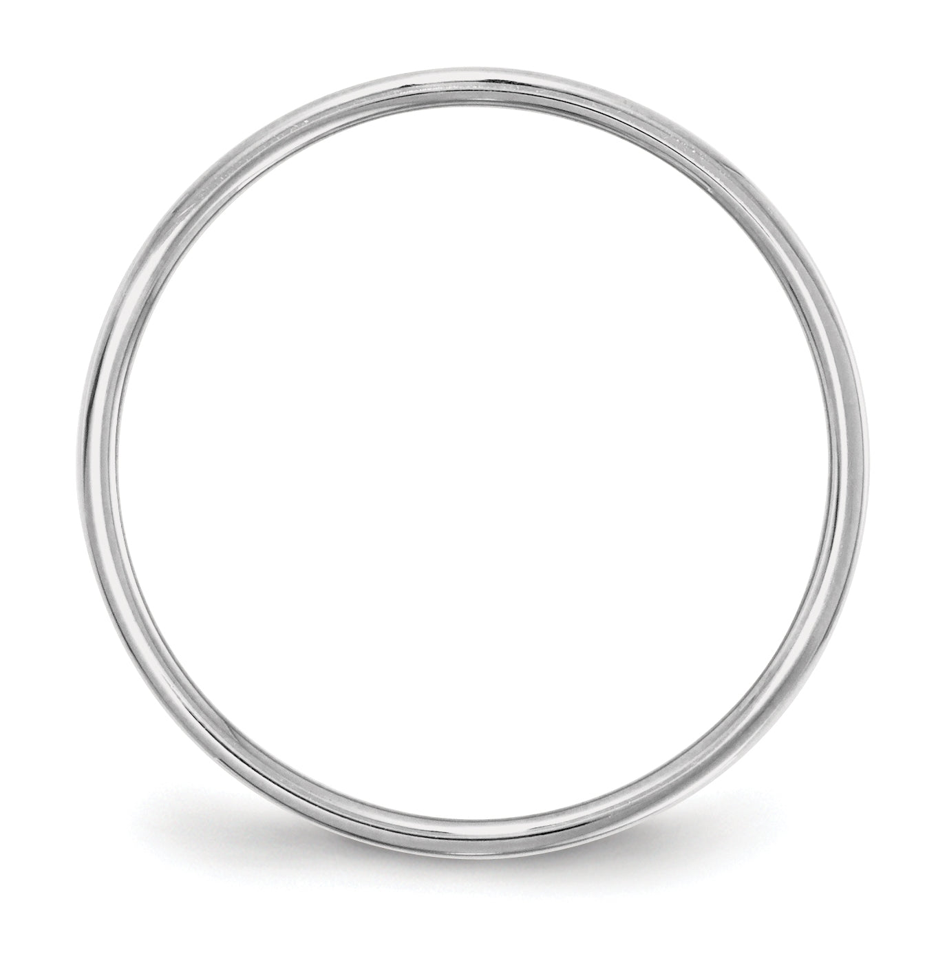 14k White Gold 5mm Lightweight Flat Wedding Band Size 5.5