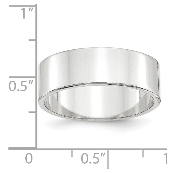10k Yellow Or White Or Rose Gold Lightweight Flat Wedding Band