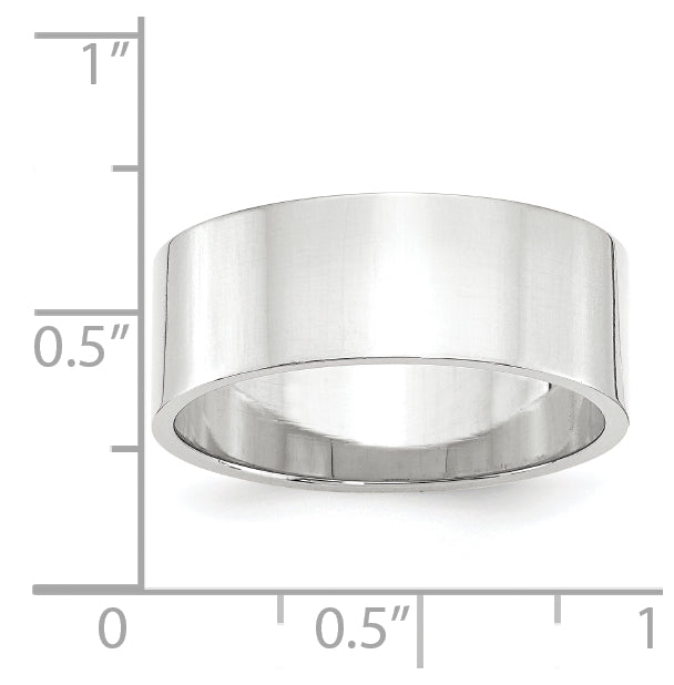 10k Yellow Or White Or Rose Gold Lightweight Flat Wedding Band