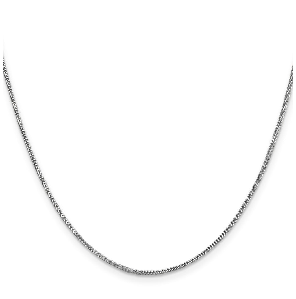 14k White Gold .9mm Franco Chain – Elegant Jewelry Gift for Birthday, Anniversary, Engagement, Wedding