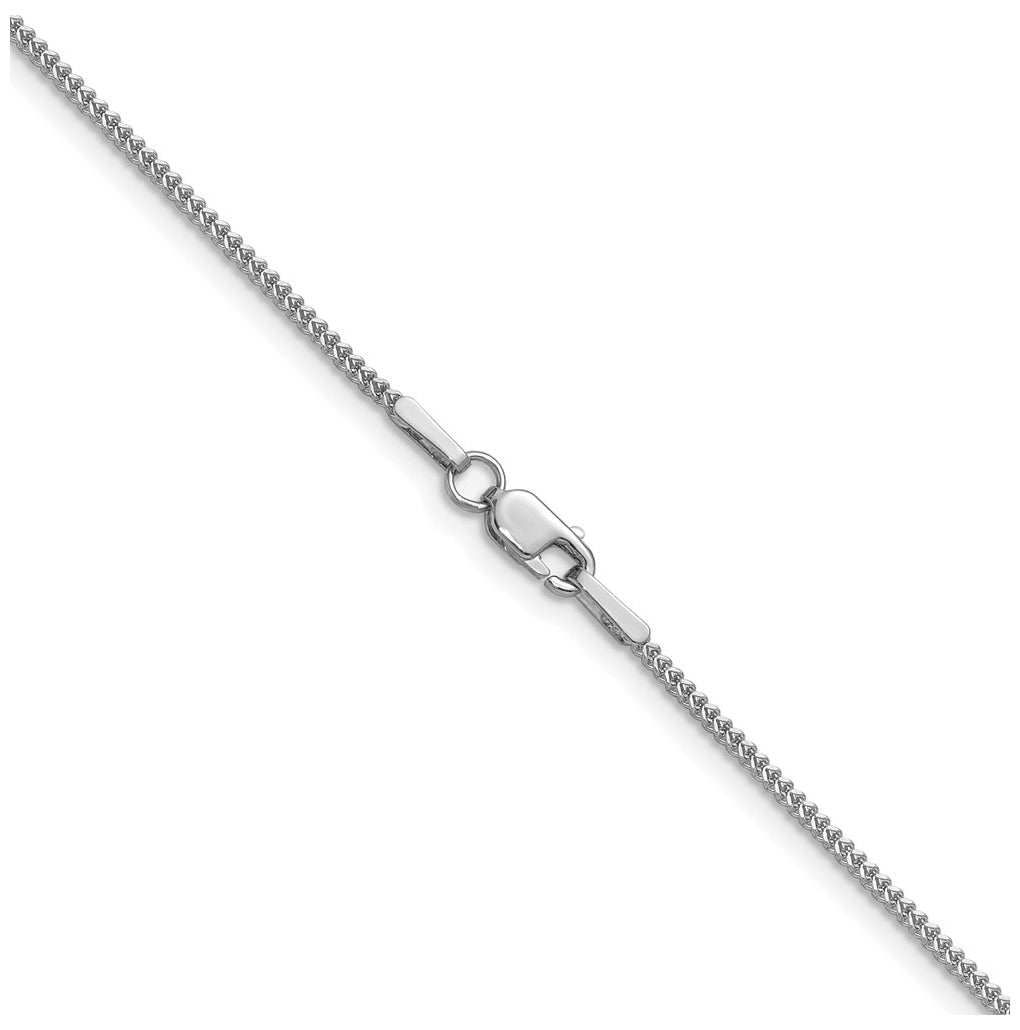 14k White Gold .9mm Franco Chain – Elegant Jewelry Gift for Birthday, Anniversary, Engagement, Wedding