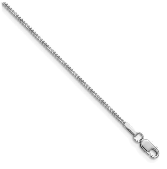 14k White Gold .9mm Franco Chain – Elegant Jewelry Gift for Birthday, Anniversary, Engagement, Wedding