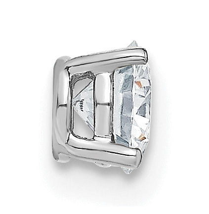 14K White Gold 1/2ct. 5.0mm Round G H I True Light Moissanite Solitaire Chain Slide