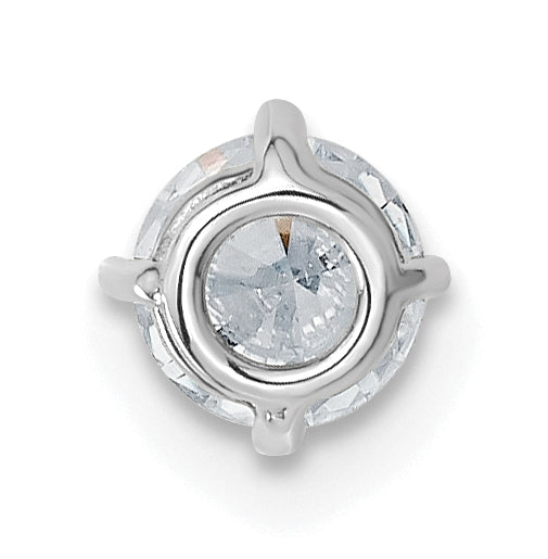 14K White Gold 1/2ct. 5.0mm Round G H I True Light Moissanite Solitaire Chain Slide
