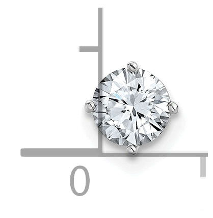 14K White Gold 1/2ct. 5.0mm Round G H I True Light Moissanite Solitaire Chain Slide