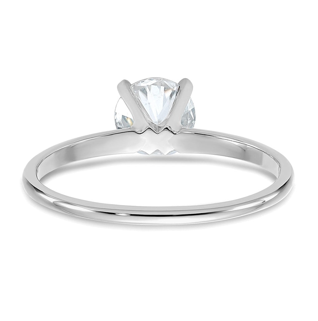 14k White Gold 3/4 carat Certified Lab Grown Diamond VS+ F+ Round Complete Solitaire Engagement Ring