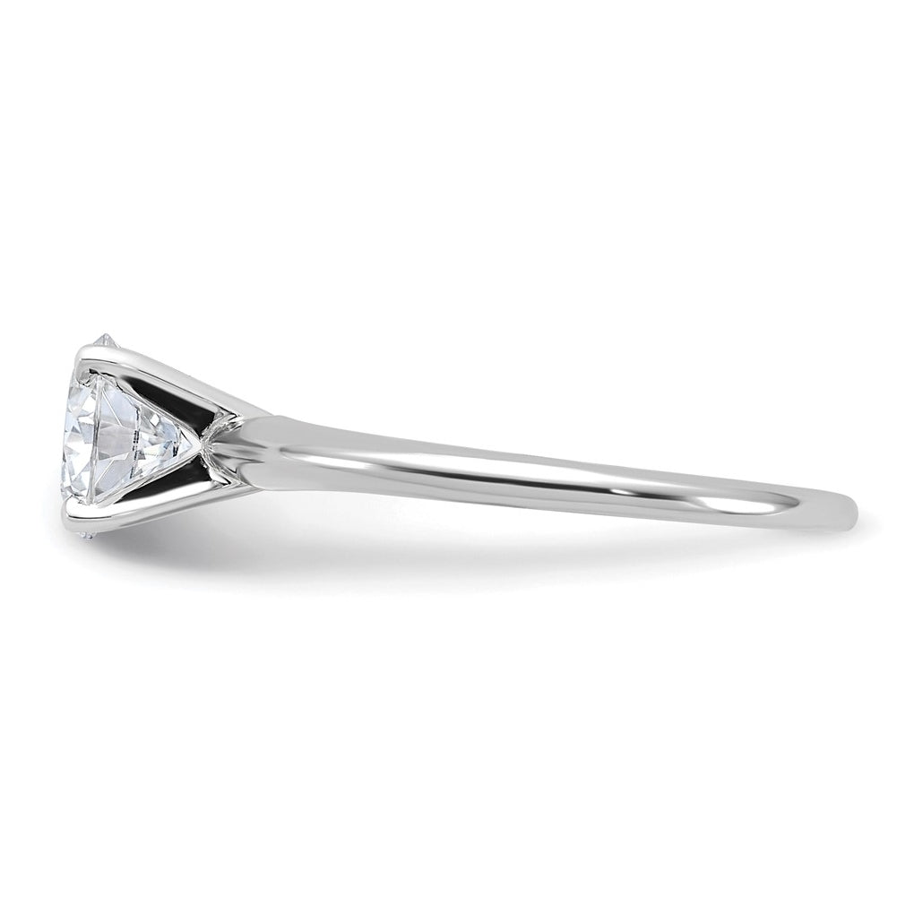 14k White Gold 3 carat Certified Lab Grown Diamond VS+ F+ Round Complete Solitaire Engagement Ring