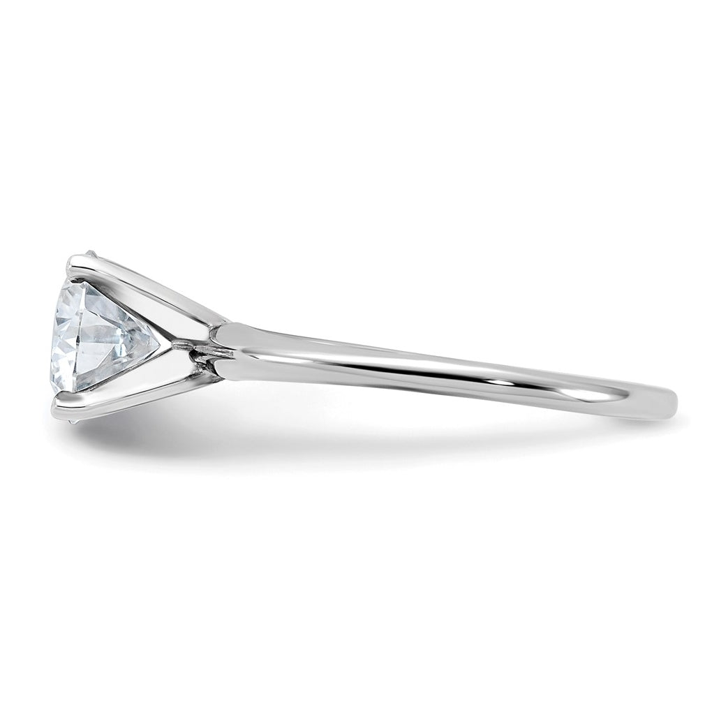 14k White Gold 1 3/4 carat Lab Grown Diamond VS/SI+ G+ Round Complete Solitaire Engagement Ring