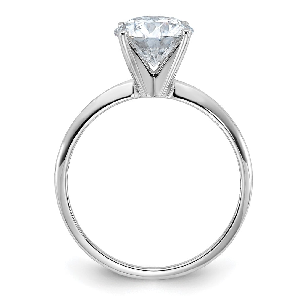 14k White Gold 2 carat Lab Grown Diamond VS/SI+ G+ Round Complete Solitaire Engagement Ring