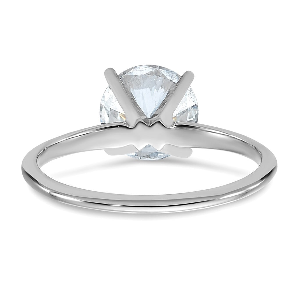 14k White Gold 2 carat Certified Lab Grown Diamond VS/SI+ G+ Round Complete Solitaire Engagement Ring