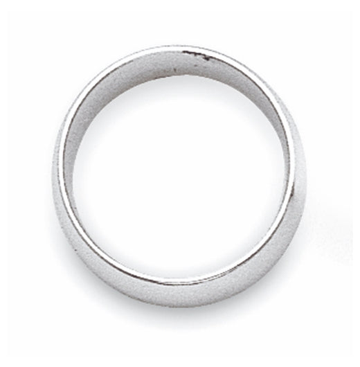 10k White Gold 2mm Half Round Wedding Band Size 4