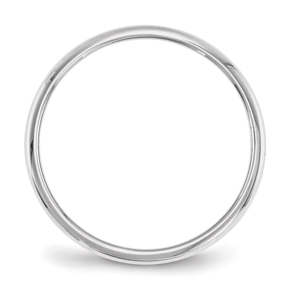 14k Yellow Or White Gold Or Platinum Half Round Wedding Band