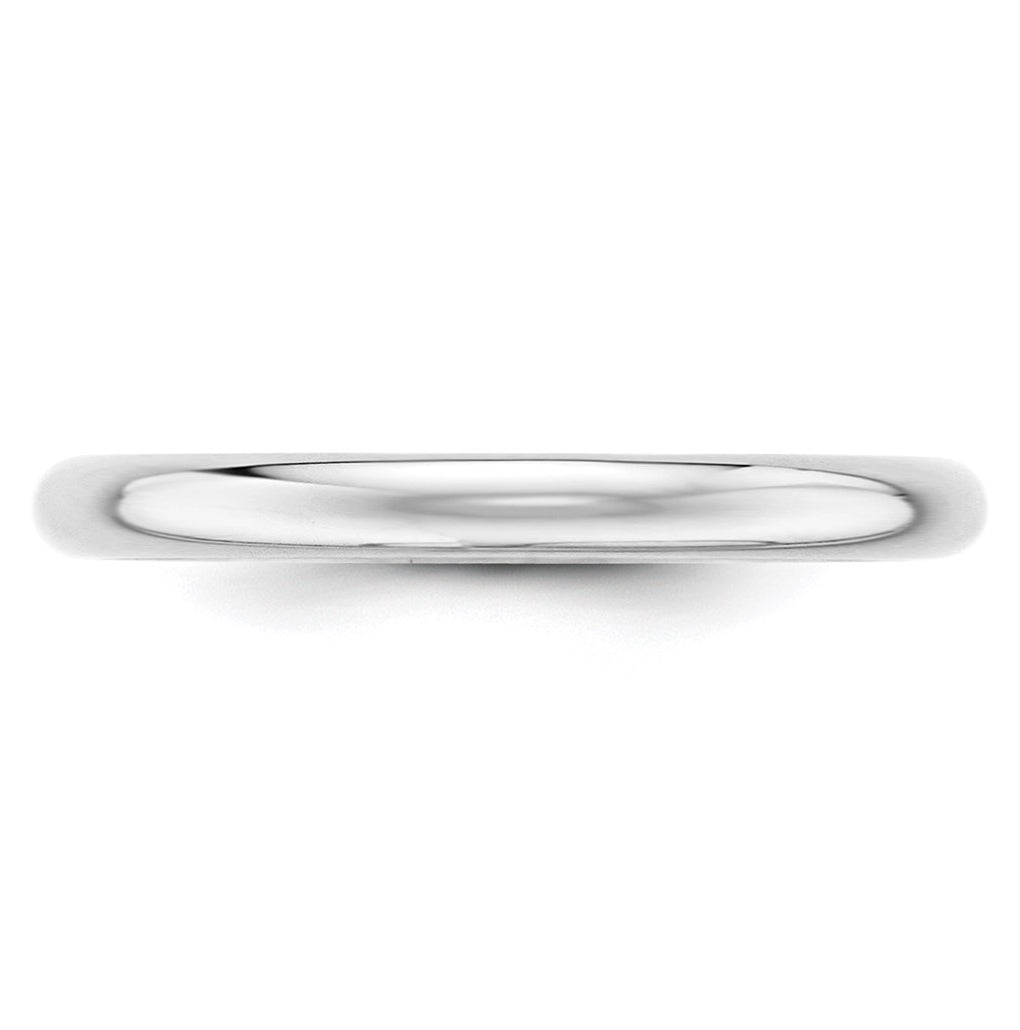 10k Yellow Or White Gold Half Round Wedding Band