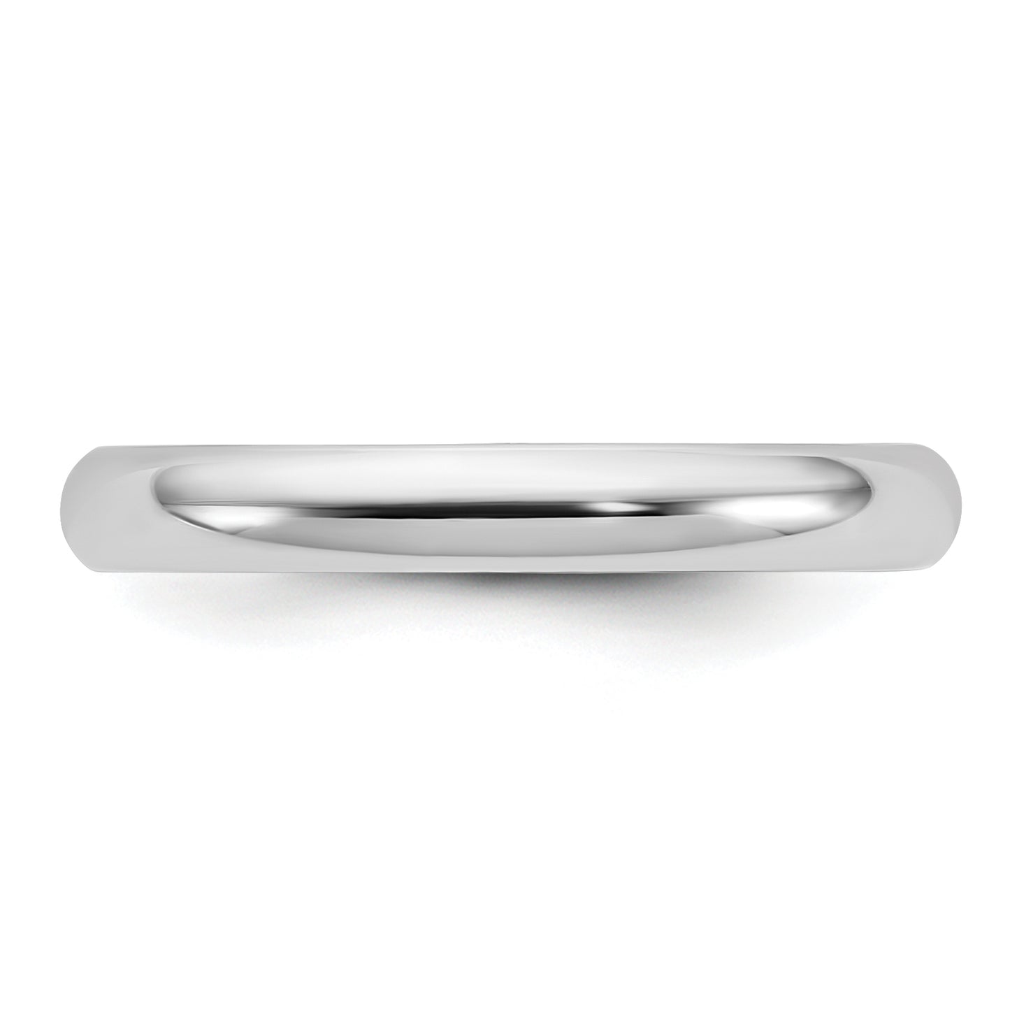 14k Yellow Or White Gold Or Platinum Half Round Wedding Band