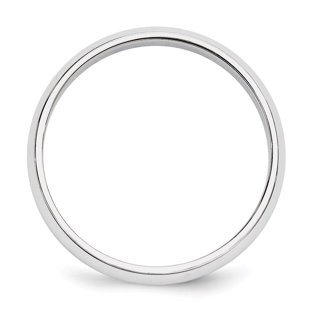 10k Yellow Or White Gold Half Round Wedding Band
