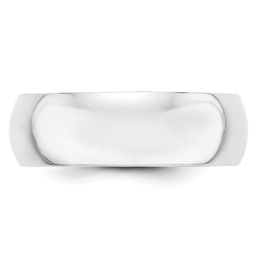 10k Yellow Or White Gold Half Round Wedding Band