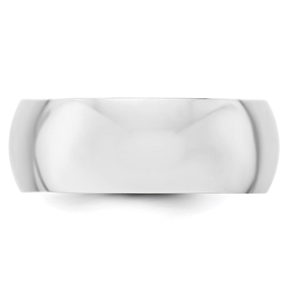 10k Yellow Or White Gold Half Round Wedding Band
