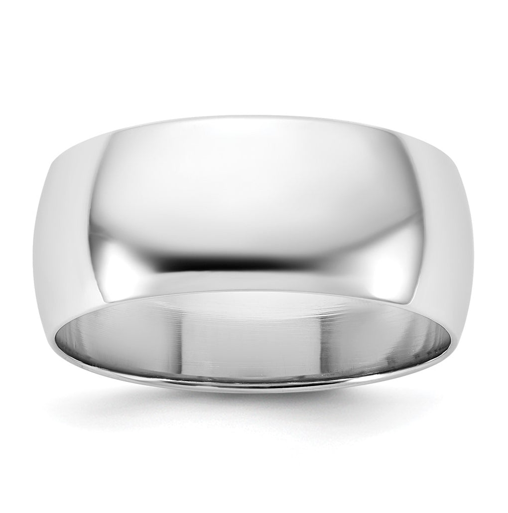 14k Yellow Or White Gold Or Platinum Half Round Wedding Band