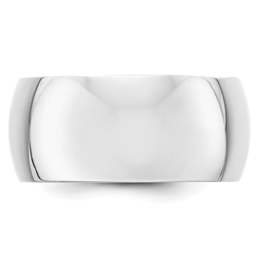 10k Yellow Or White Gold Half Round Wedding Band