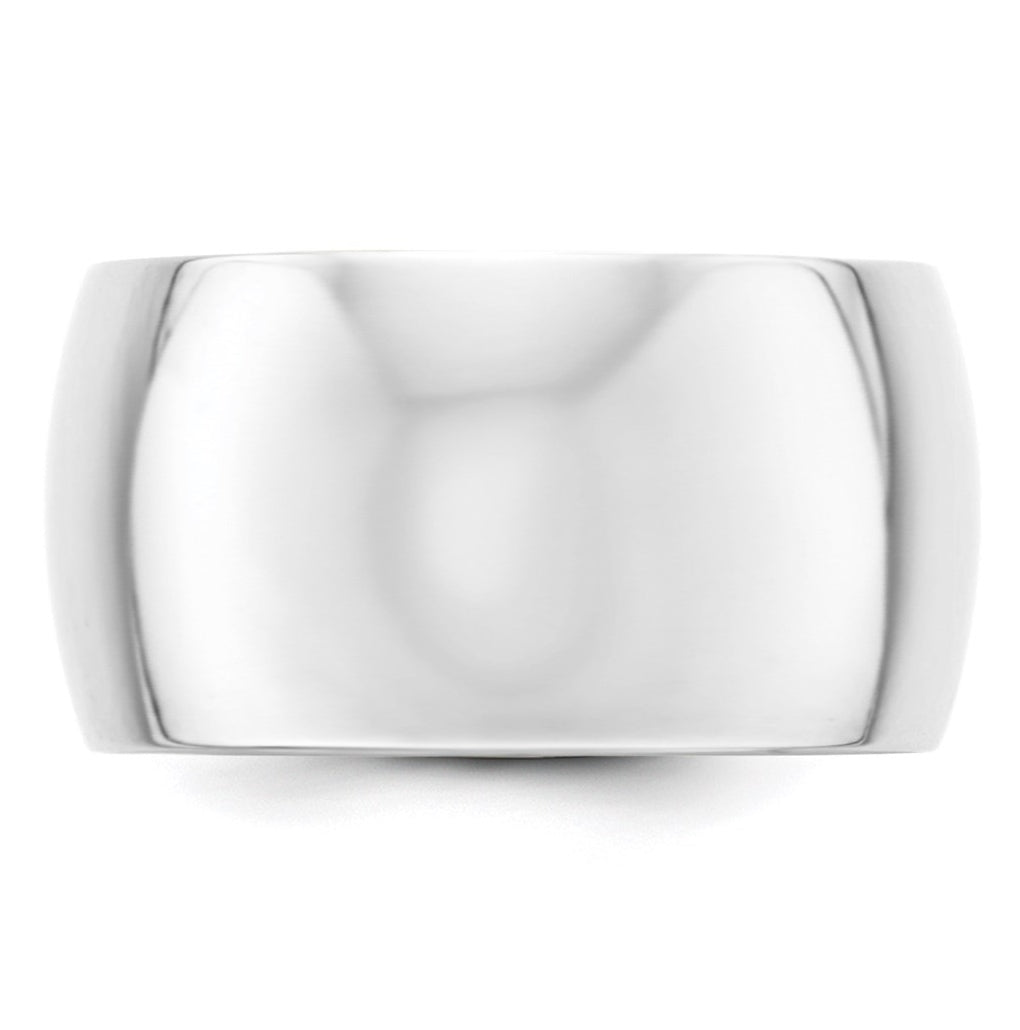 10k Yellow Or White Gold Half Round Wedding Band