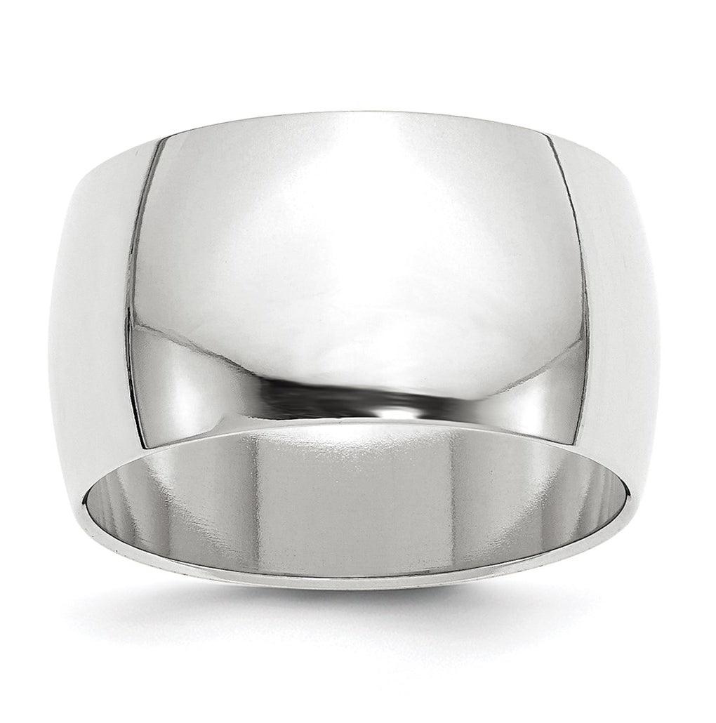 14k Yellow Or White Gold Or Platinum Half Round Wedding Band
