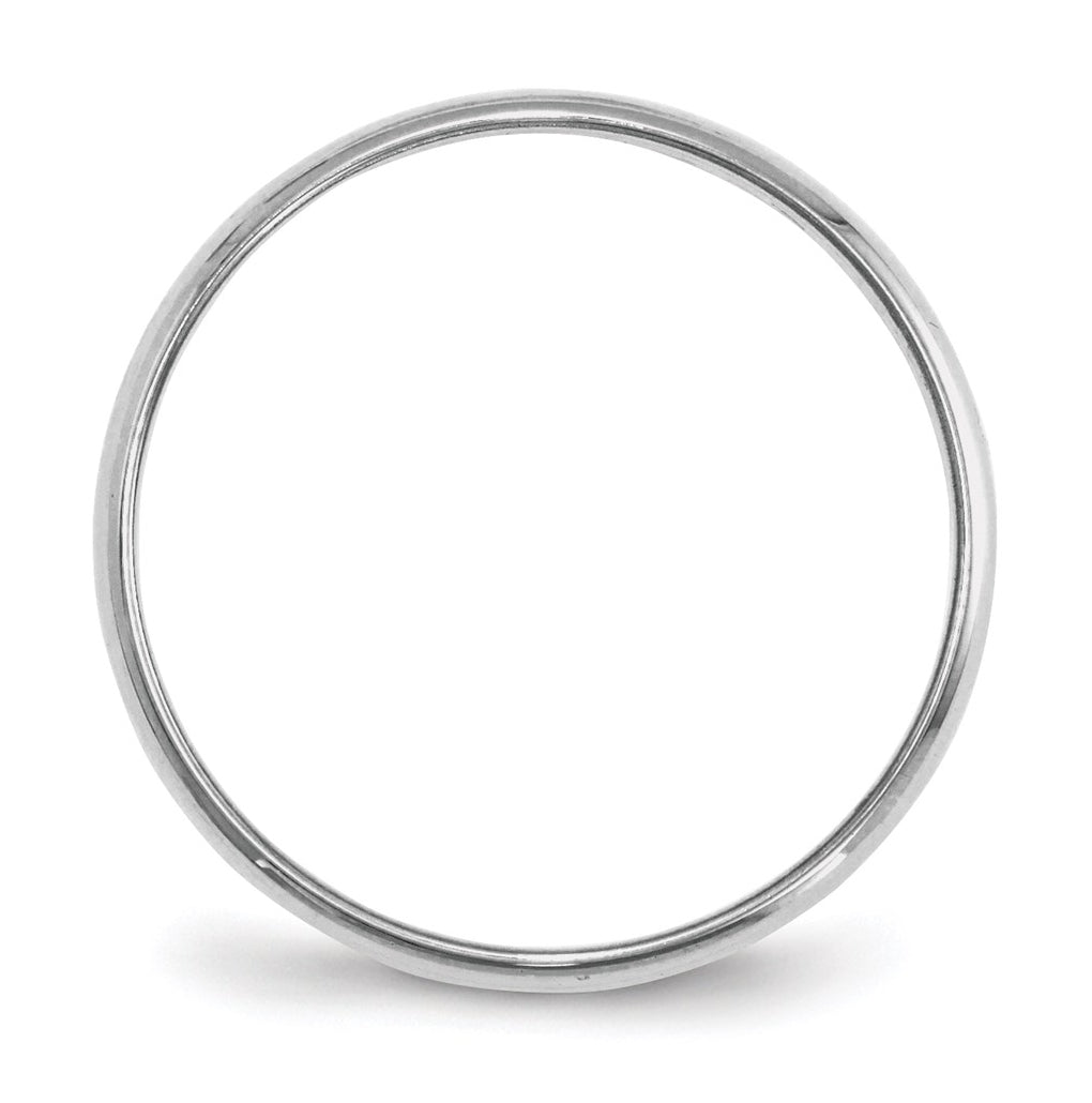 14k Yellow Or White Or Rose Gold Or Platinum Lightweight Half Round Wedding Band