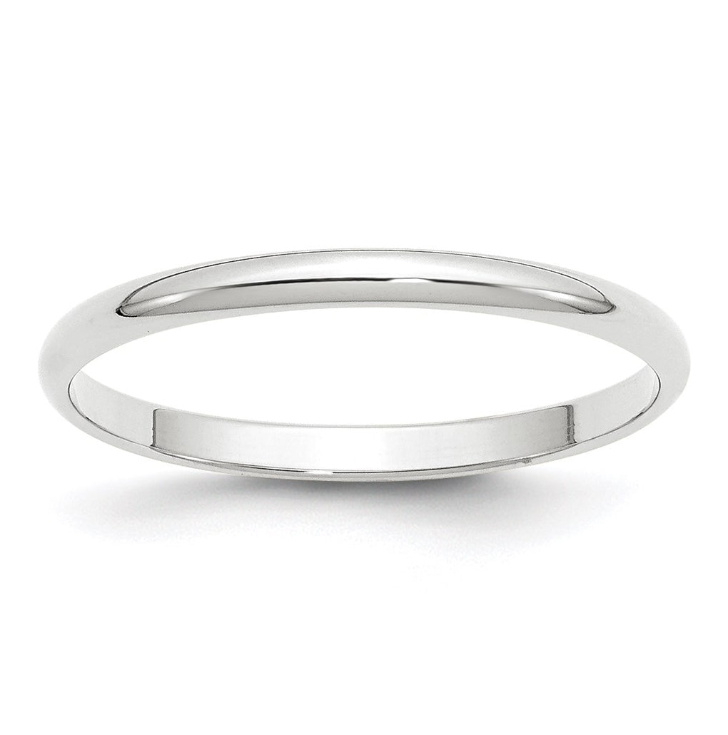 14k Yellow Or White Or Rose Gold Or Platinum Lightweight Half Round Wedding Band