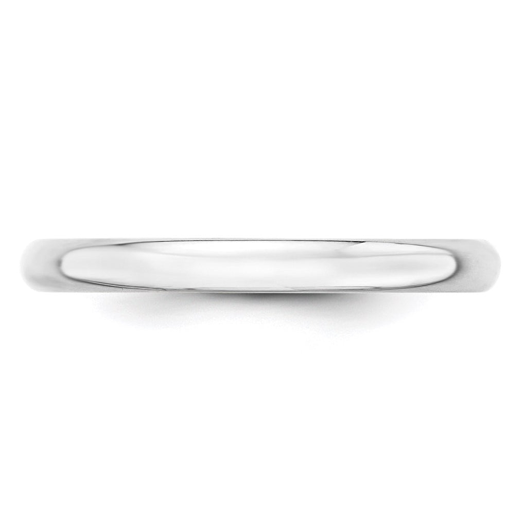 14k Yellow Or White Or Rose Gold Or Platinum Lightweight Half Round Wedding Band