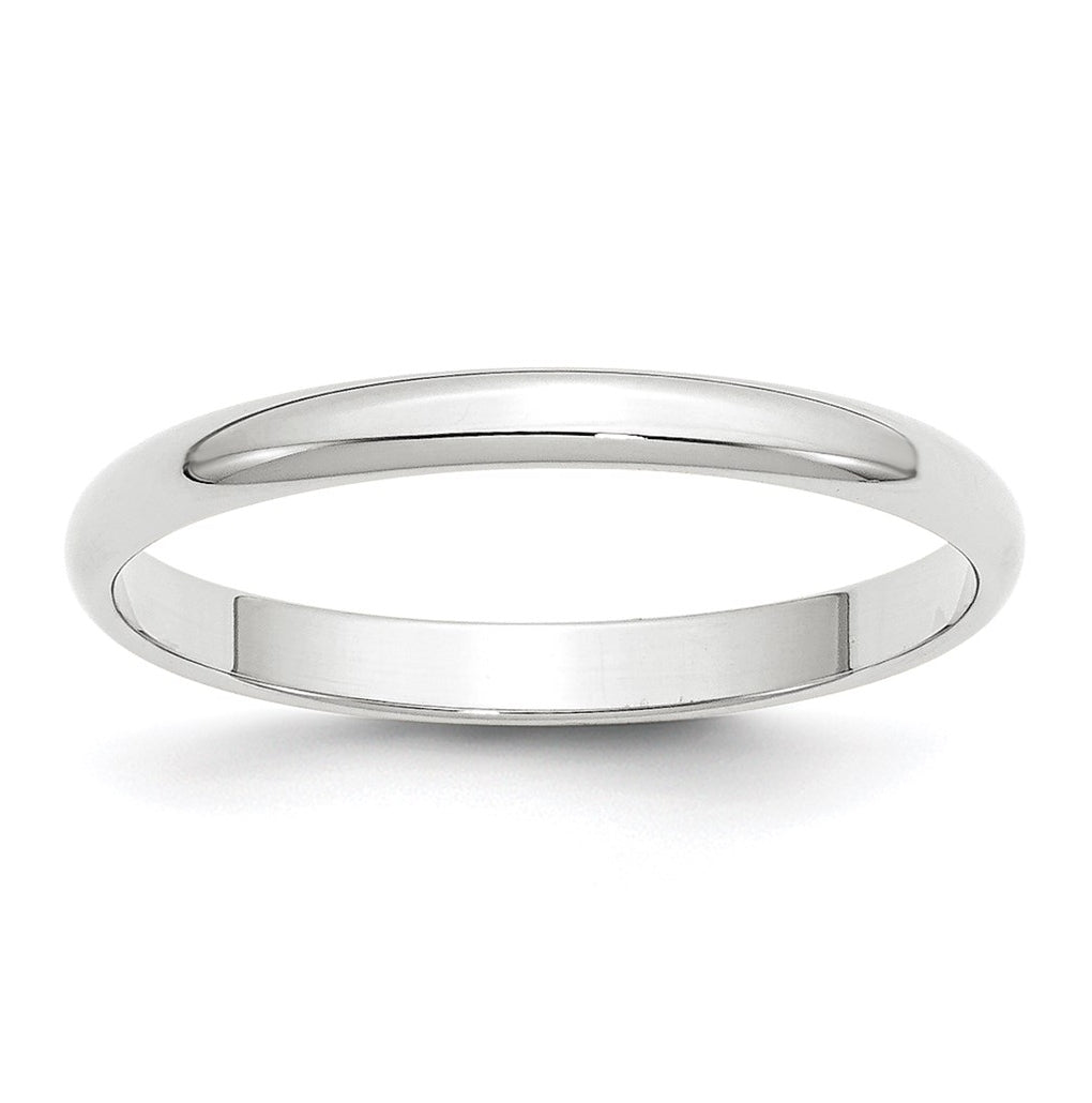 14k Yellow Or White Or Rose Gold Or Platinum Lightweight Half Round Wedding Band