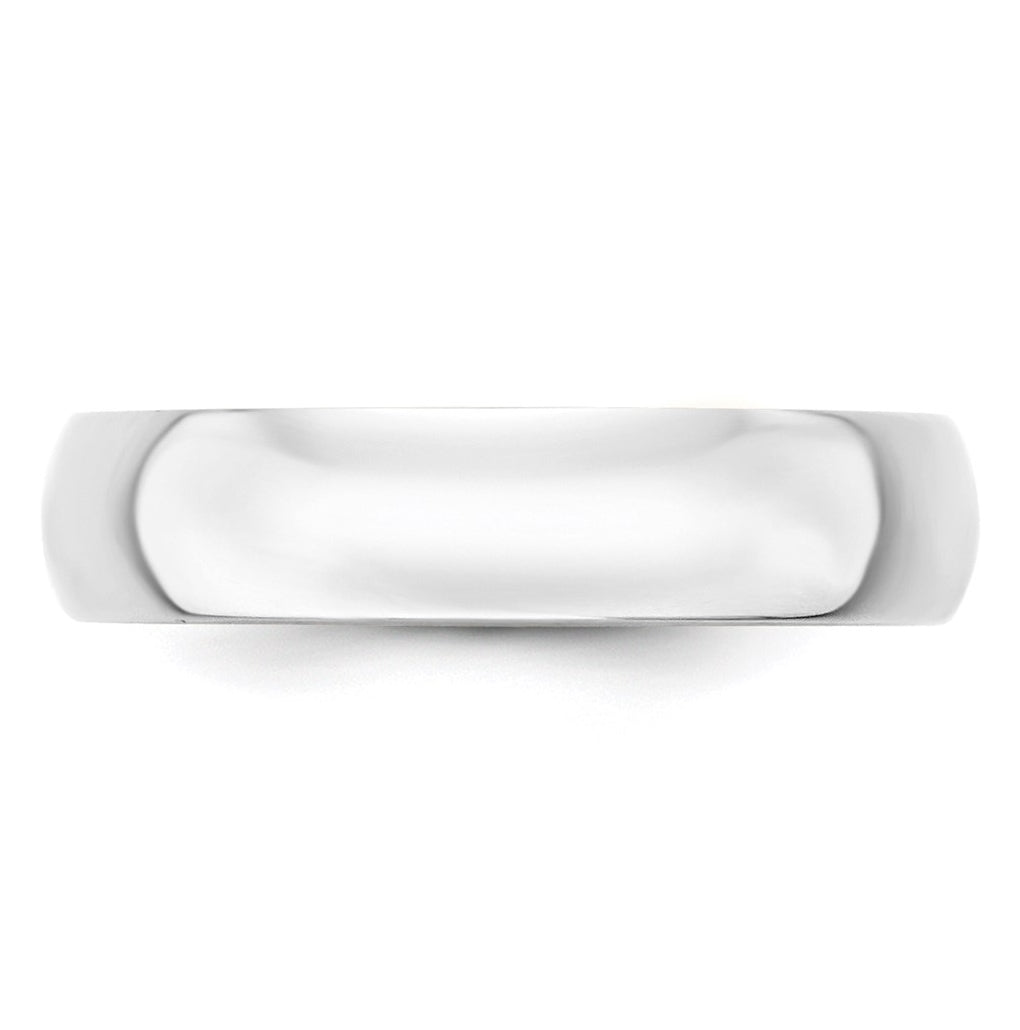 14k Yellow Or White Or Rose Gold Or Platinum Lightweight Half Round Wedding Band