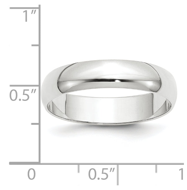 14k Yellow Or White Or Rose Gold Or Platinum Lightweight Half Round Wedding Band
