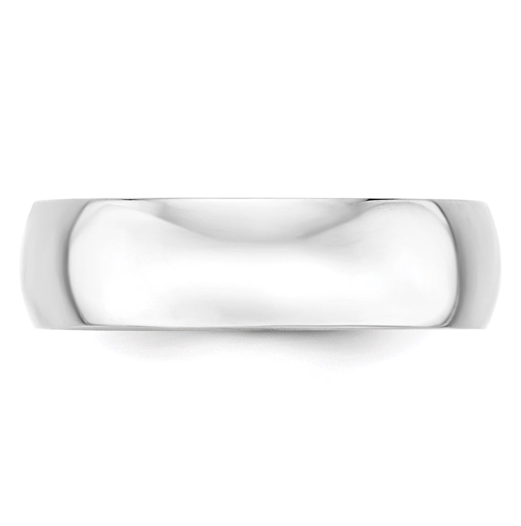 14k Yellow Or White Or Rose Gold Or Platinum Lightweight Half Round Wedding Band