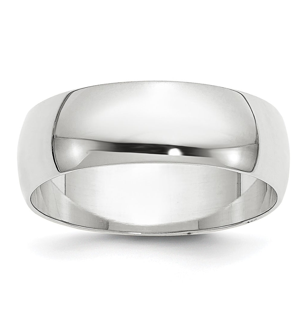 14k Yellow Or White Or Rose Gold Or Platinum Lightweight Half Round Wedding Band