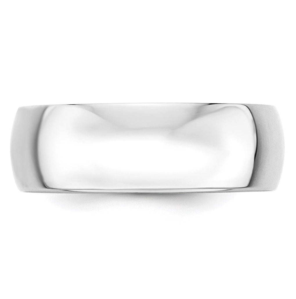14k Yellow Or White Or Rose Gold Or Platinum Lightweight Half Round Wedding Band