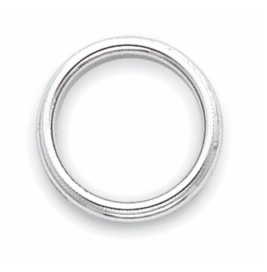 10k White Gold 3mm Milgrain Half Round Wedding Band Size 4