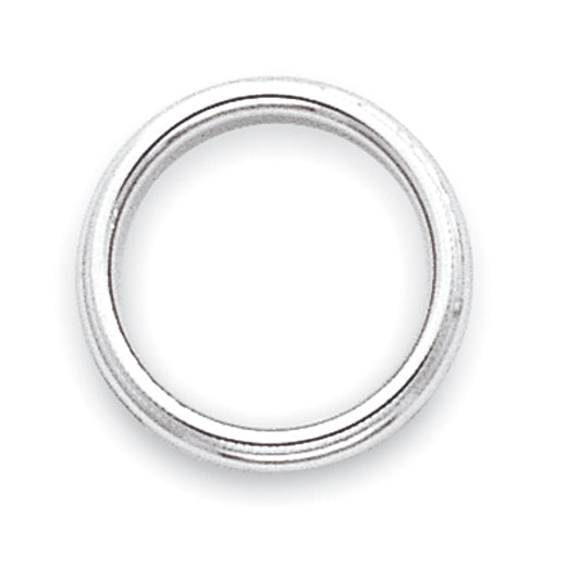 14k White Gold 3mm Milgrain Half Round Wedding Band Size 4.5