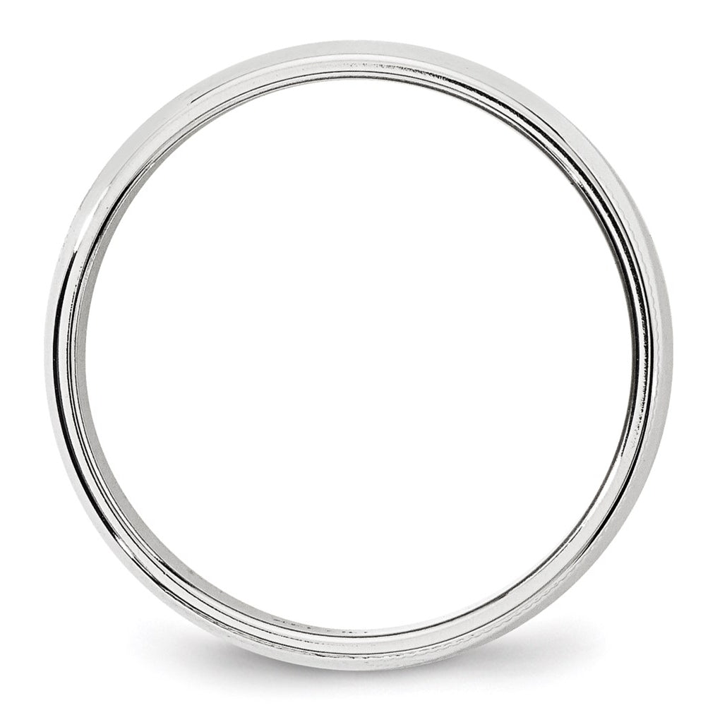 10k Yellow Or White Or Rose Gold Milgrain Half Round Wedding Band