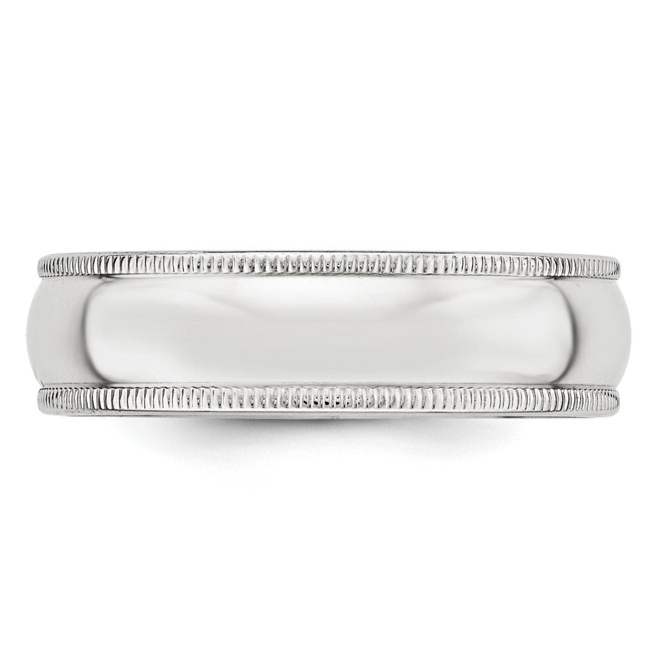 10k Yellow Or White Or Rose Gold Milgrain Half Round Wedding Band