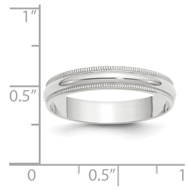 10k Yellow Or White Or Rose Gold Lightweight Milgrain Half Round Wedding Band