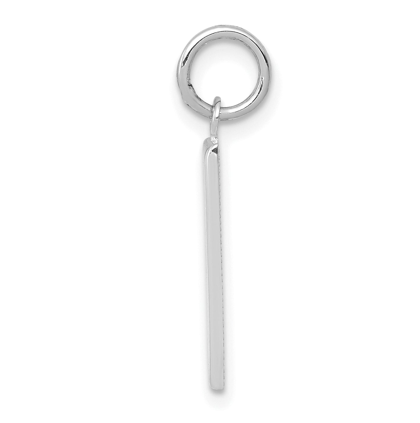 14K White Gold  Medium Polished Number 1 Charm
