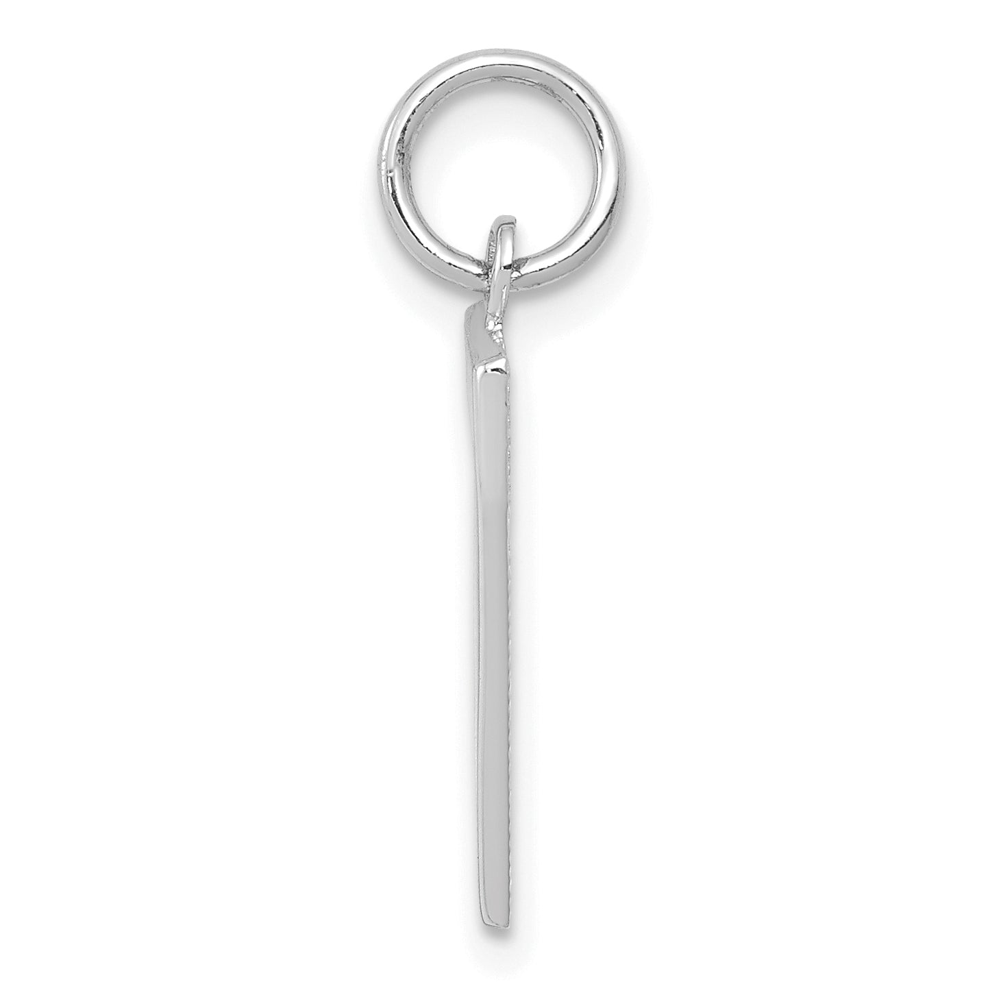 14K White Gold Medium Polished Number 7 Charm