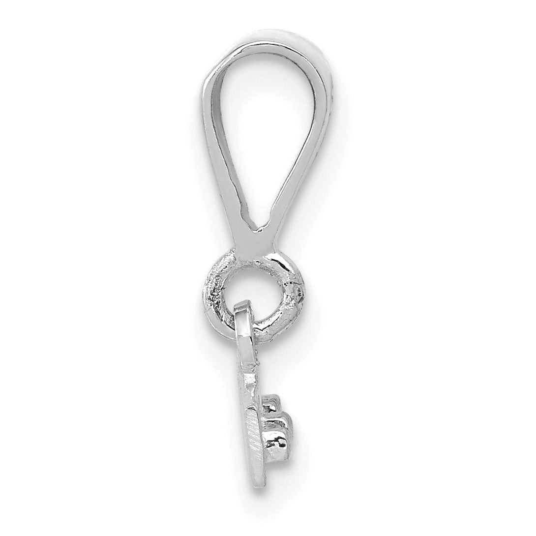 14K White Gold Medium Polished Top Charm