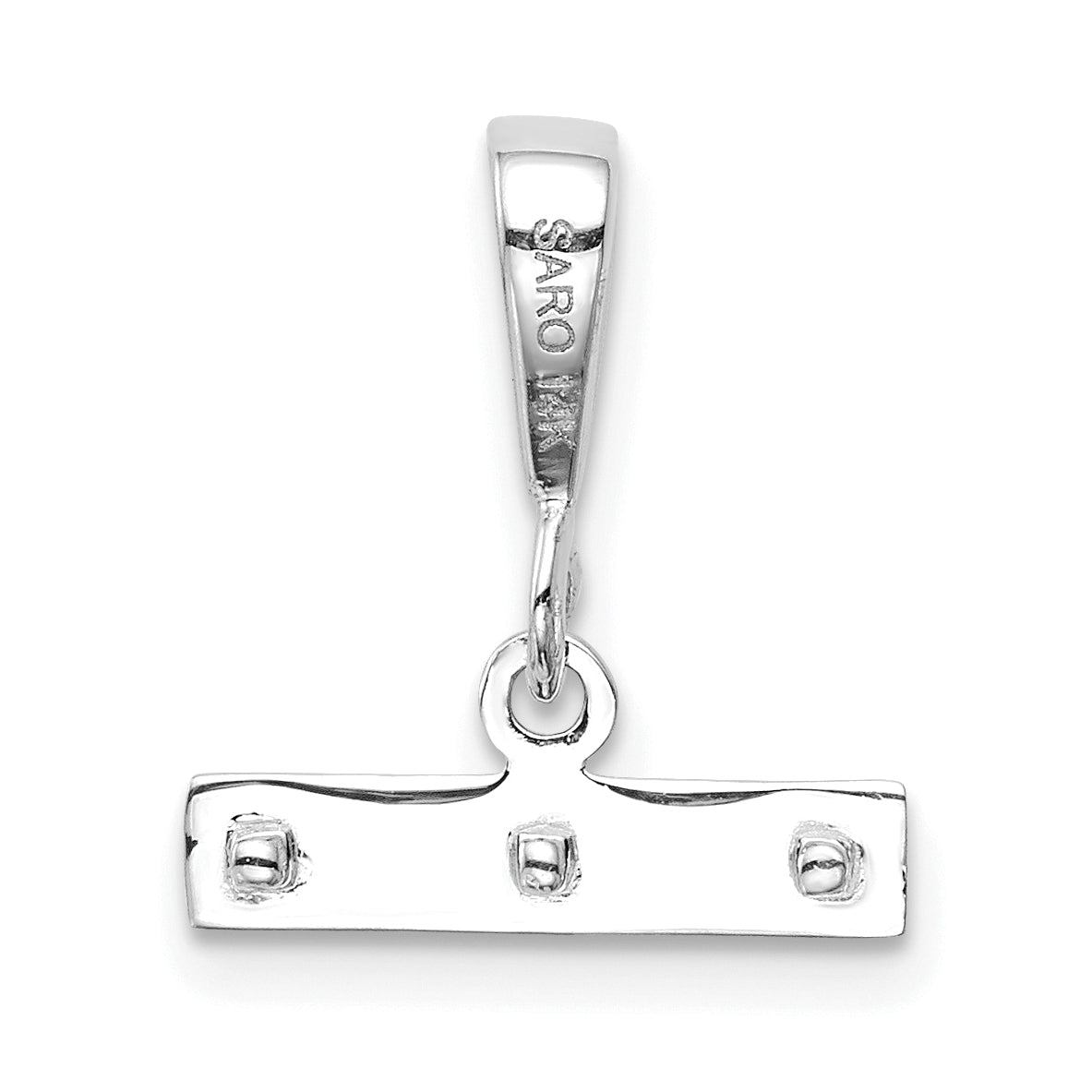 14K White Gold Medium Polished Top Charm